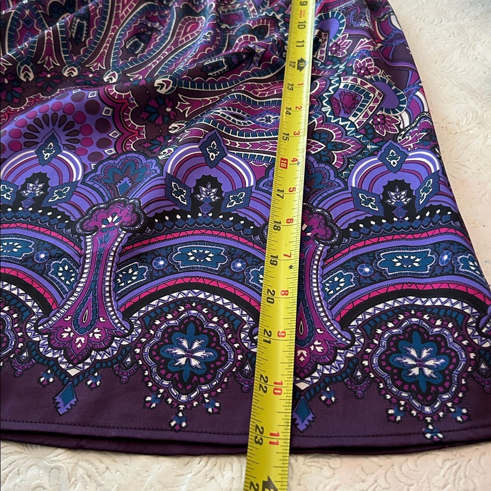 CHICO’S Sleeveless Blouse/Top Purple Scoop Neck Colorful -Size 1 - Picture 9 of 10